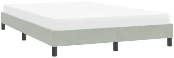 vidaXL Bettgestell ohne Matratze Hellgrau 160x220 cm Samt 4101409 Bild 4