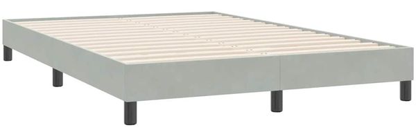 vidaXL Bettgestell ohne Matratze Hellgrau 160x220 cm Samt 4101409 Bild 7