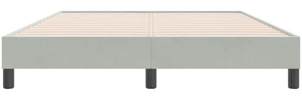 vidaXL Bettgestell ohne Matratze Hellgrau 160x220 cm Samt 4101409 Bild 5