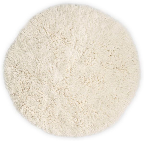 THEKO Wollteppich Flokos 2, rund, Höhe: 70 mm, original griechischer Flokati, Hochflor, Uni Farben, reine Wolle