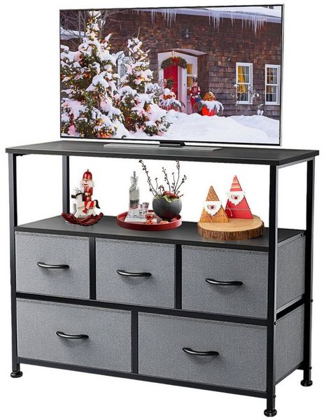 IDEASY TV-Schrank TV-Schrank mit Stauraum,kleiner Entertainment-Center-Medientisch (Geeignet für Wohnzimmer, Flur und Eingangsbereich 100×30×80cm (L×B×T) Frisiertisch & TV-Ständer mit Schubladen,passend für 45-Zoll-Fernseher