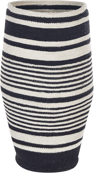 Textilkorb Baumwolle weiß schwarz ⌀ 33 cm ARRAH