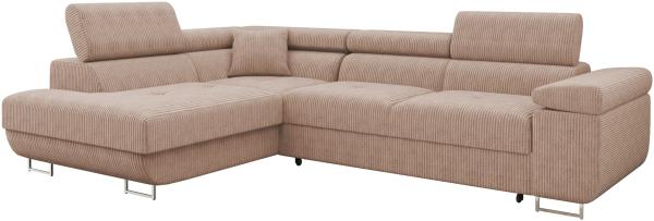 Ecksofa Torezio Cord (Farbe: Poso 52, Seite: Links)