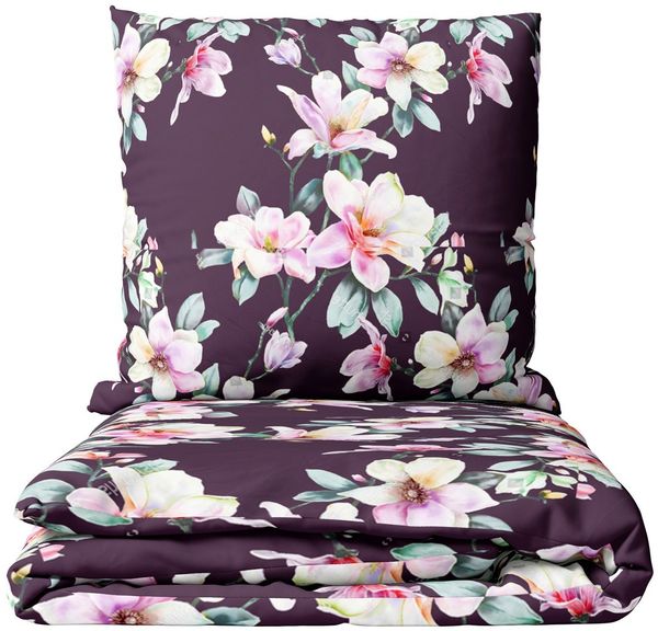Leonado Vicenti Bettwäsche Biber Baumwolle, flauschig, Biber, 3 teilig, Blumen Design, flauschig warm