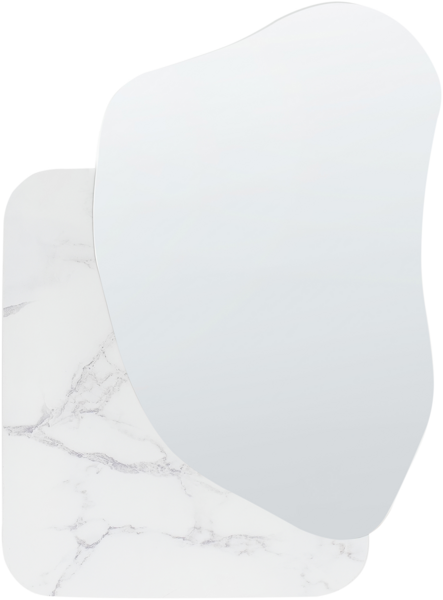 Wandspiegel ARVERT 60 cm 80 cm Weißer Marmor