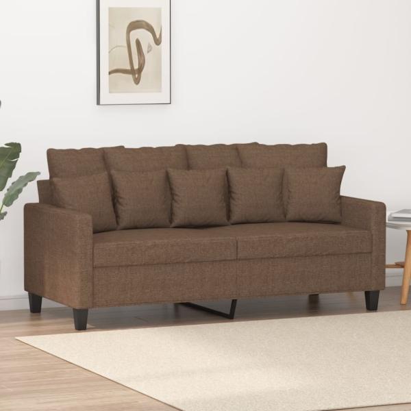 vidaXL 2-Sitzer-Sofa Braun 140 cm Stoff