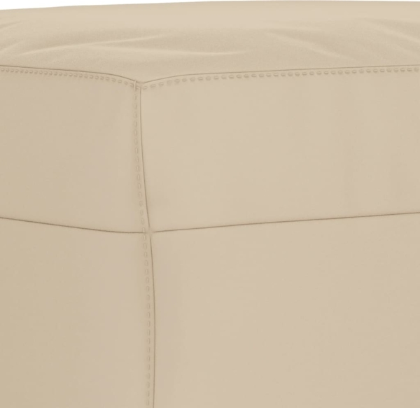 vidaXL 3-tlg. Sofagarnitur mit Kissen Creme Mikrofasergewebe 3202324 Bild 6