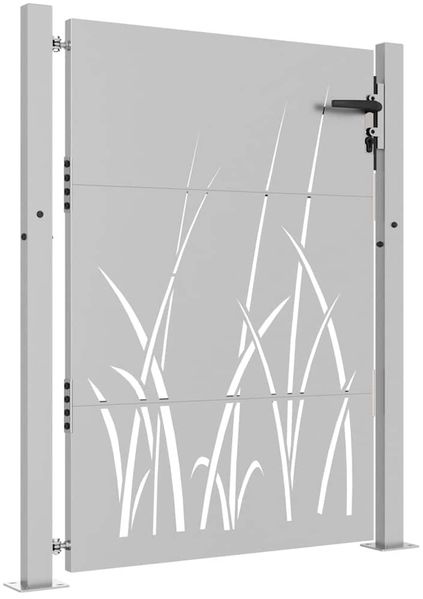 vidaXL Gartentor 100x150 cm Cortenstahl Gras-Design 153229 Bild 3