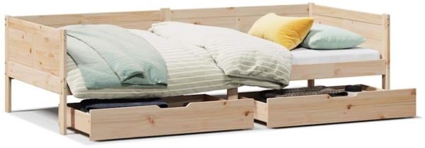 vidaXL Tagesbett mit Schubladen 80x200 cm Massivholz Kiefer 3302094