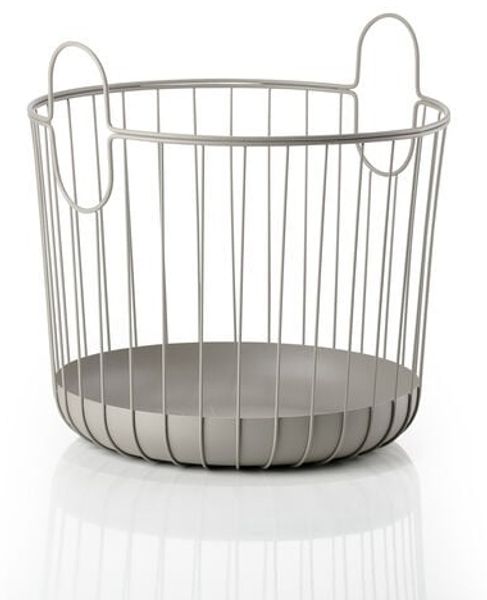 Zone Denmark Korb Inu, Metallkorb, Wäschekorb, Dekokorb, Übertopf, Metall, Taupe, Ø 40. 6 cm, 10552