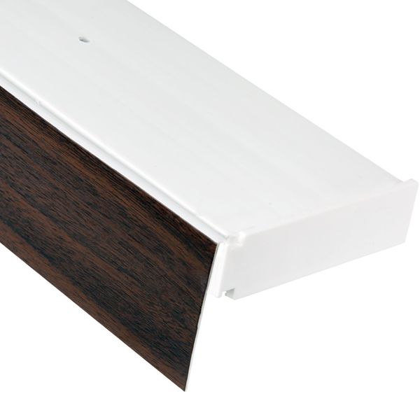 Bestlivings 1-3 Läufige Vorhangschiene mit Innenlauf aus Kunststoff und Kunststoff Blende Mahagoni 210cm 3-läufig