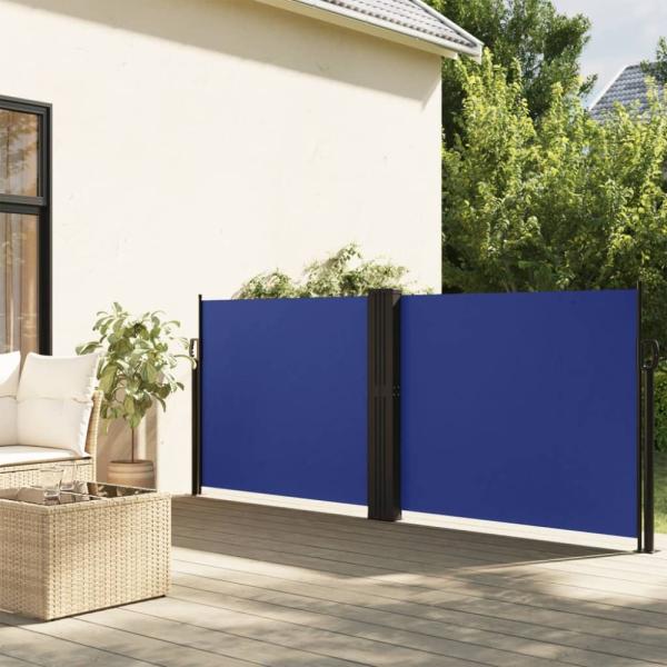 vidaXL Seitenmarkise Ausziehbar Blau 140x1200 cm 4004806