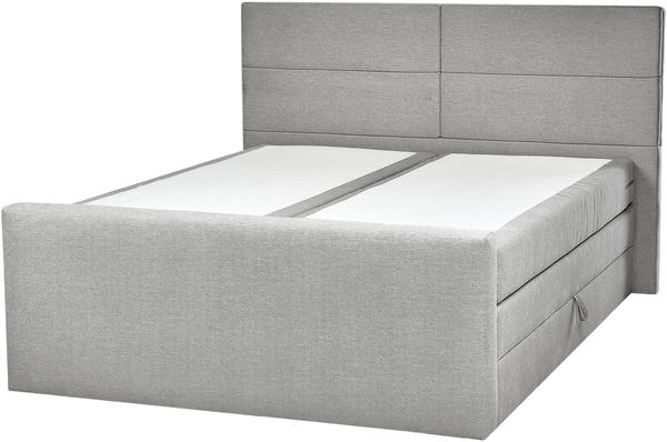 Boxspring Bett ARISTOCRAT 160 x 200 cm Stoff Hellgrau Bild 4