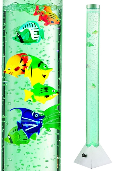 LED Wassersäule mit Deko-Fischen für Ihren Wohnraum