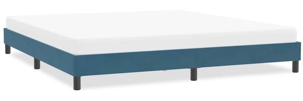vidaXL Bettgestell ohne Matratze Dunkelblau 200x210 cm Samt 4101377