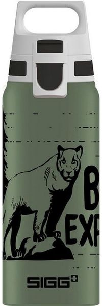 Sigg Trinkflasche schöne Kindertrinkflasche mit Motiv, SIGG Alutrinkflasche 'WMB One' - 0,6 L Brave Mountain Lion
