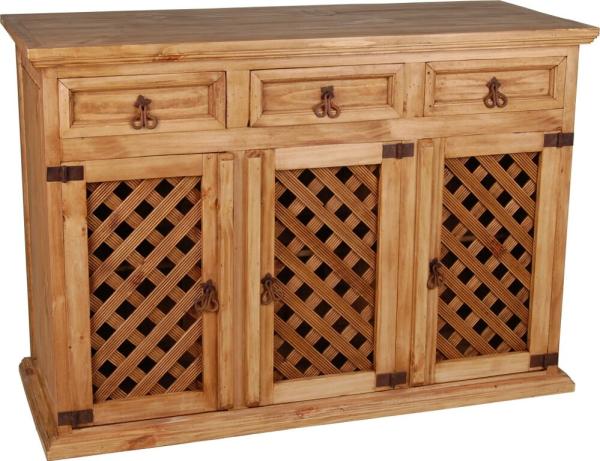 MiaMöbel Mexico Sideboard Massivholz Pinie Landhaus Mexiko Möbel Mexikanisch