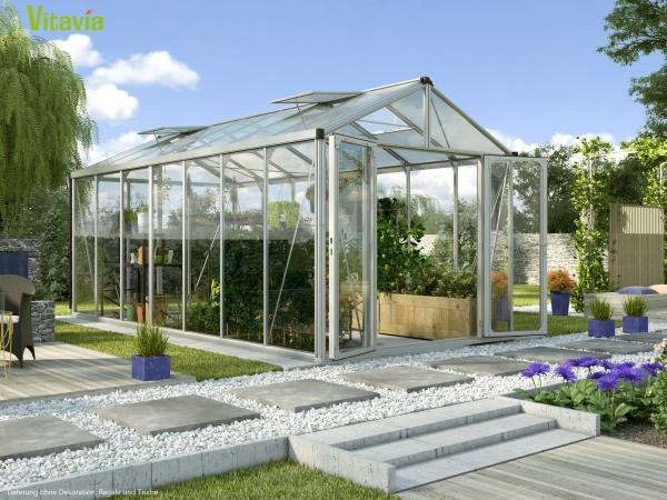 Vitavia Gewächshaus Zeus Comfort 13800 ESG/HKP 258x540 cm eloxiert