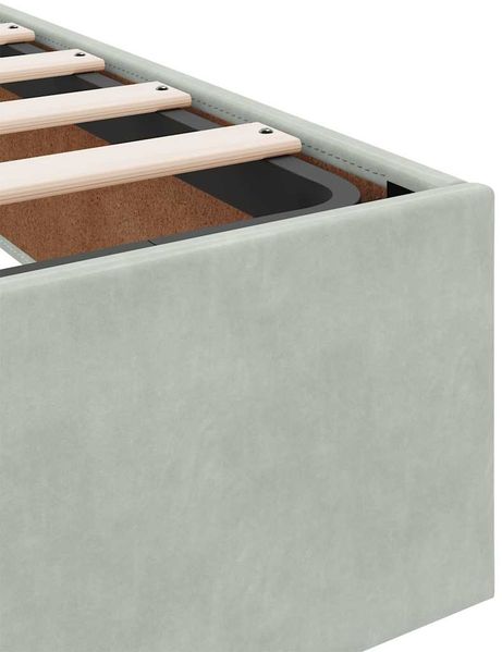 vidaXL Ottoman-Bett mit Matratzen Hellgrau 160x200 cm Samt 3311255 Bild 12
