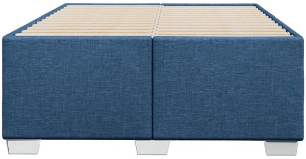 vidaXL Bettgestell ohne Matratze Blau 120x200 cm Stoff 3284470 Bild 4