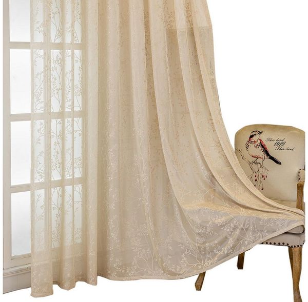 Agger Gardine Spitze Voile Gardinen,Jacquard-Vorhänge mit Metallösen 1 Artikel (1 St), Geeignet für Wohnzimmer/Schlafzimmer: Transparente Schiebegardinen