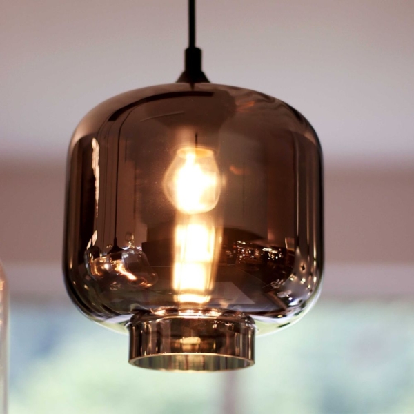 s.luce Velo Galerieleuchte 20-flammig Ø 120cm Baldachin Ø 20cm Braun, Klar, Rauch Bild 4