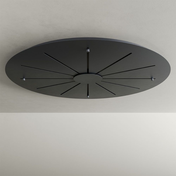s.luce Velo Galerieleuchte 20-flammig Ø 120cm Baldachin Ø 20cm Braun, Klar, Rauch Bild 7