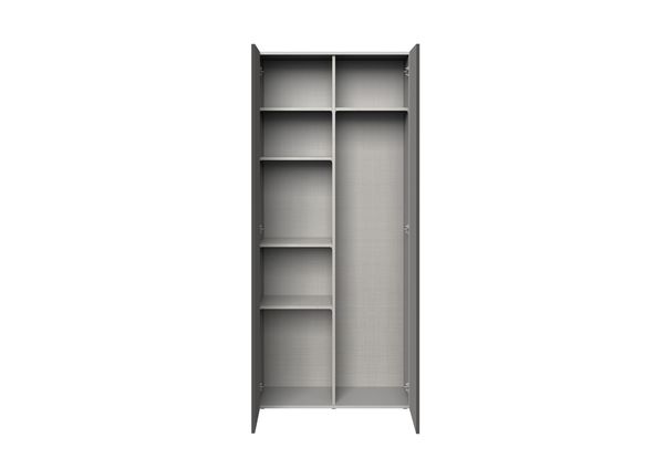 Mehrzweckschrank >MULTIRAUMKONZEP< in Graphit - 80x185x40cm (BxHxT) Bild 3