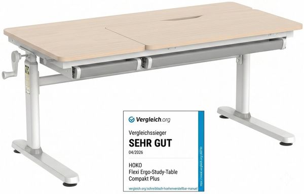 HOKO Kinderschreibtisch höhenverstellbar 54–76 cm