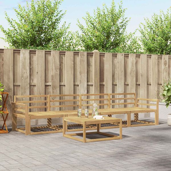vidaXL Outdoor-Sofagarnitur 5 pcs Weiß 79 x 79 x 37 cm 3386023
