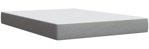 vidaXL Boxspringbett mit Matratze Hellgrau 160x200 cm Stoff 3294400 Bild 10