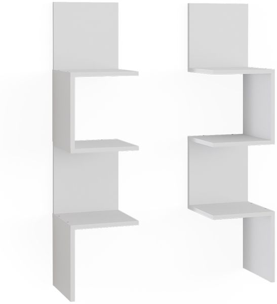 Eckregal Paolo Weiß 28 x 116.4 cm 2er Set Vicco