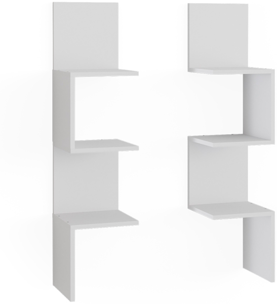 Eckregal Paolo Weiß 28 x 116.4 cm 2er Set Vicco