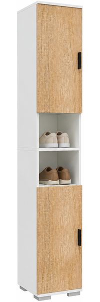 VCM Schuhschrank Gados 922145 Weiß / Honig-Eiche H. 178 x B. 30 x T. 33 cm