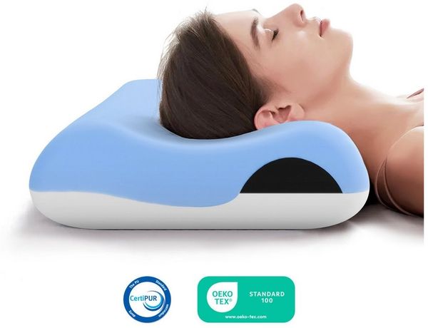 ROYGBIV Nackenstützkissen Orthopädisches Ergonomisches Memory-Schaum Kopfkissen 60×35×11 cm, Füllung: 48D-Memory-Schaum, 60D-Stutzstabe und 38D-Memory-Schaum, Seitenschläfer, Bauchschläfer, Rückenschläfer, 1-tlg, OEKO-TEX Zertifiziert, Abnehmbarer, Was...