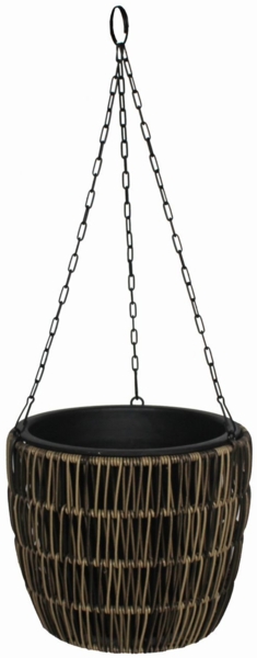 TrendLine Polyrattan Hängeampel Ø 25 x 22 cm mit Einsatz