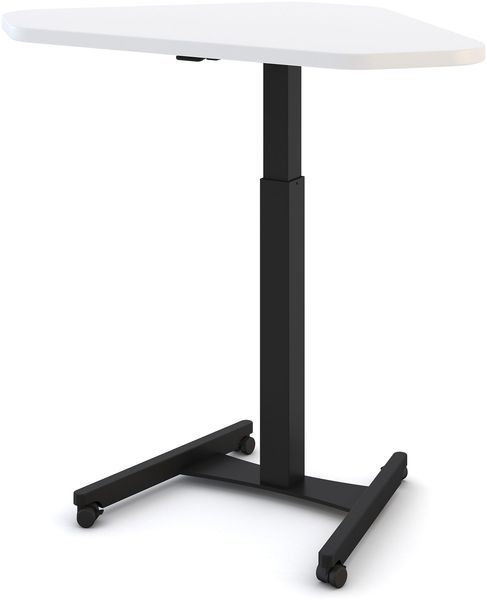 ASSMANN Höhenverstellbares Steh-Sitzpult Single Desk Signalweiß Schwarz 108x68x72cm Metall Holz