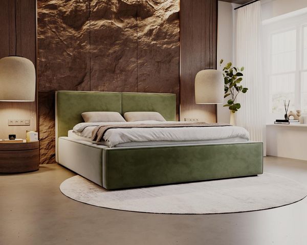 Compleo Polsterbett SANTO Metallrahmen, Bettkasten, ohne Matratze, (Kostenlose Lieferung! TOP ANGEBOT), Cordstoff oder Samtstoff