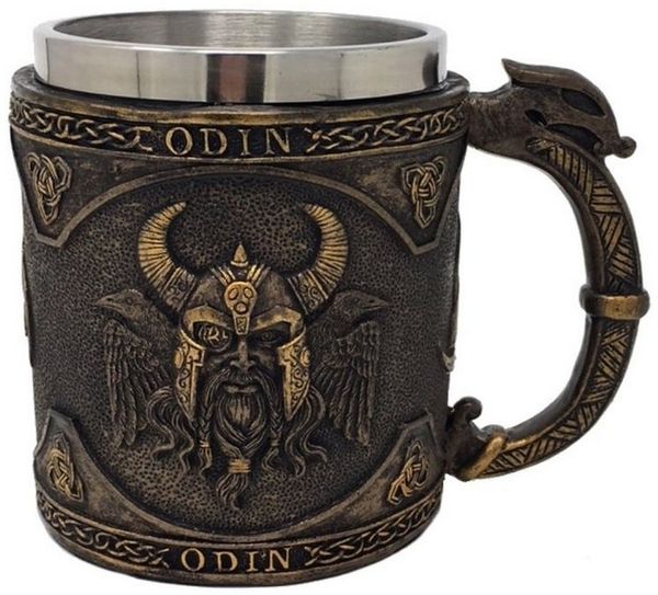 MystiCalls Bierkrug Trinkgefäß - Krug Odin - Kelch