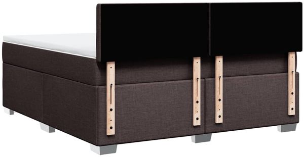 vidaXL Boxspringbett mit Matratze Dunkelbraun 180x200 cm Stoff 3288284 Bild 12