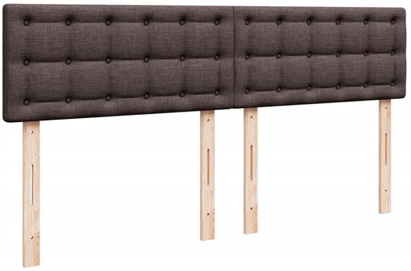 vidaXL Boxspringbett mit Matratze Dunkelbraun 180x200 cm Stoff 3288284 Bild 7