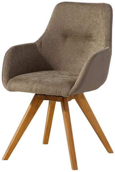 Drehstuhl Wildeiche 56x60x87 taupe TACOMA #12