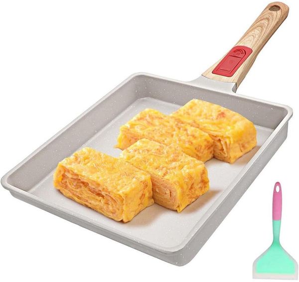 AIKENBBKK Tamagoyaki Pfanne Groß Japanische Omlette 23x21 cm Antihaft Backofen