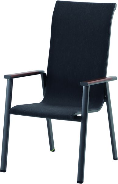 2er Set Prado Stapelstuhl schwarz