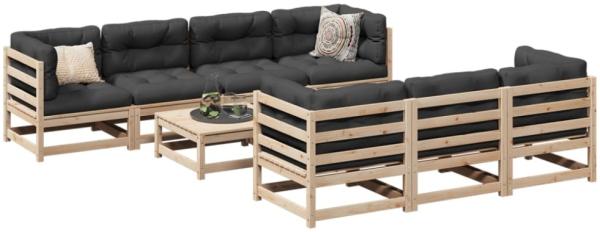 vidaXL 8-tlg. Garten-Sofagarnitur Massivholz Kiefer 3299319