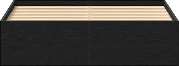 vidaXL Bettgestell ohne Matratze Schwarz Eichen-Optik 120x200 cm 3329332 Bild 4