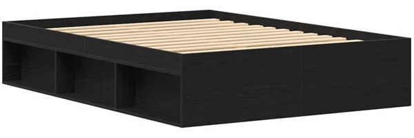 vidaXL Bettgestell ohne Matratze Schwarz Eichen-Optik 120x200 cm 3329332 Bild 6