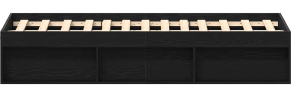 vidaXL Bettgestell ohne Matratze Schwarz Eichen-Optik 120x200 cm 3329332 Bild 5