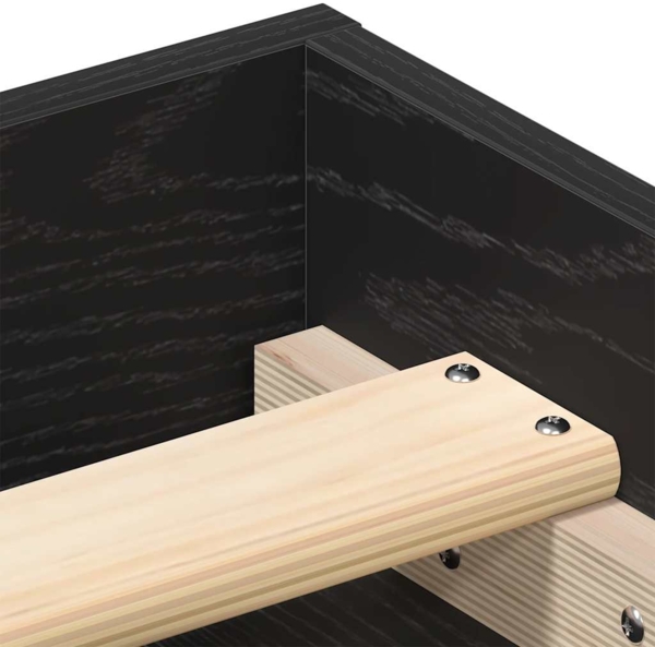 vidaXL Bettgestell ohne Matratze Schwarz Eichen-Optik 120x200 cm 3329332 Bild 7