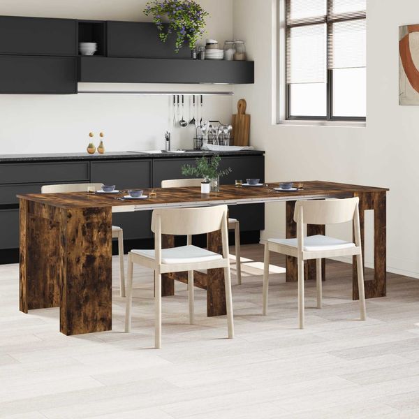 vidaXL Esstisch 240 x 85 x 75 cm Holzwerkstoff Geräucherte Eiche 3424948